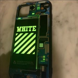 Off white LED iPhone 11 case